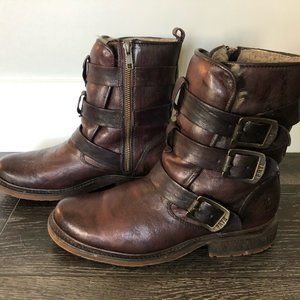 FRYE Valerie Shearling Lined Strappy Ankle Boot Size US 8